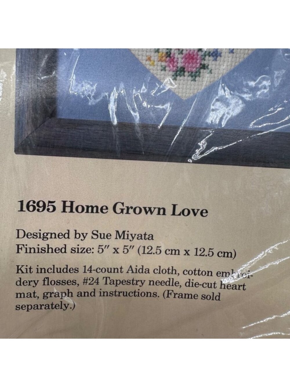 Vintage Cross Stitch Kit 1988 The Creative Circle 1695 Home Grown Love Heart - Picture 5 of 7